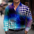 New Men's Long Sleeve Shirt Wave Button Casual Street | SAMAG