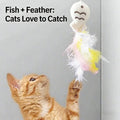 Cat Teaser Wand Steel Wire Dragon Cat Toy With Bell Fish Interactive Bite Resistant Durable Self Amusing Pet Toy For Cats