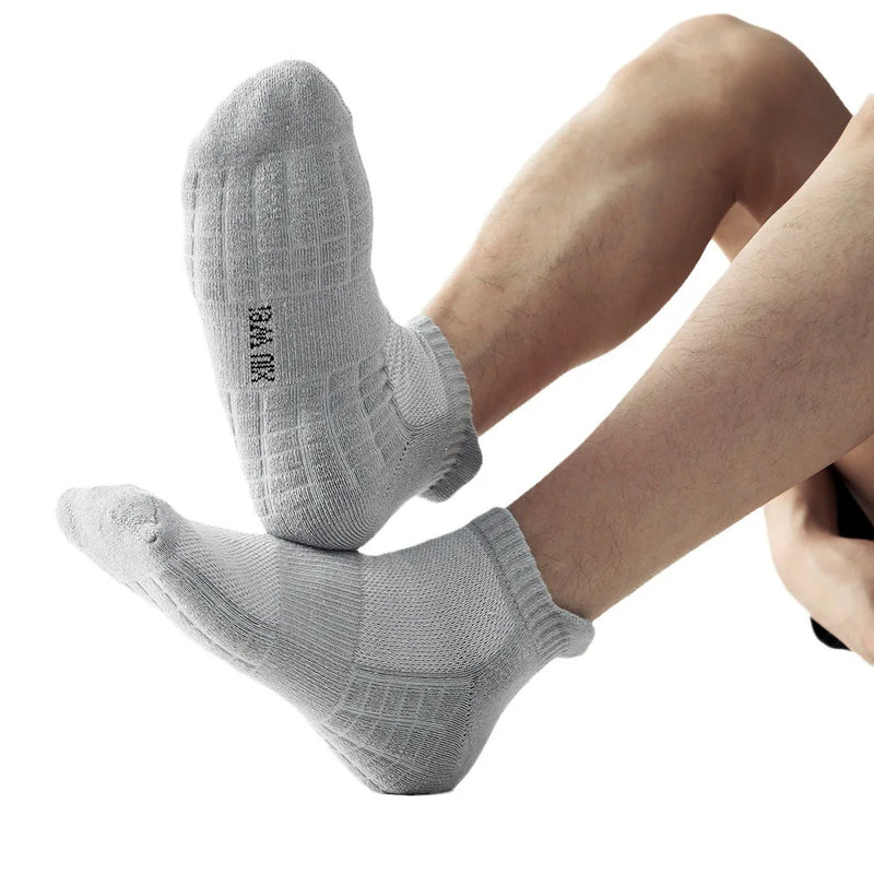 5 Pairs Ankle Running Socks Men Mesh Breathable Short | SAMAG