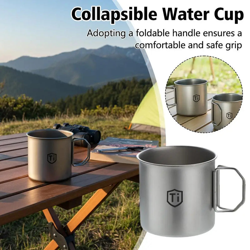 Titanium Purification Water Cup, Anti-Mold Antibacterial Drinking Mug with Lid, for Home Outdoor Beer Coffee Cold Drinks