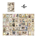 Mr. Paper 100pcs/book Vintage Character Message Card Beautiful Flowers European Style Hand Account Material Memo Pad