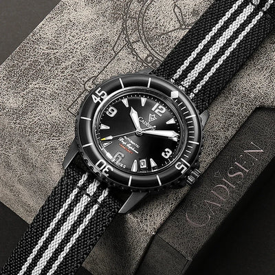 CADISEN Deep Explorer Automatic Mechanical Watch Man Canvas Strap Wristwatch MIYOTA Luxury Luminous Waterproof | SAMAG