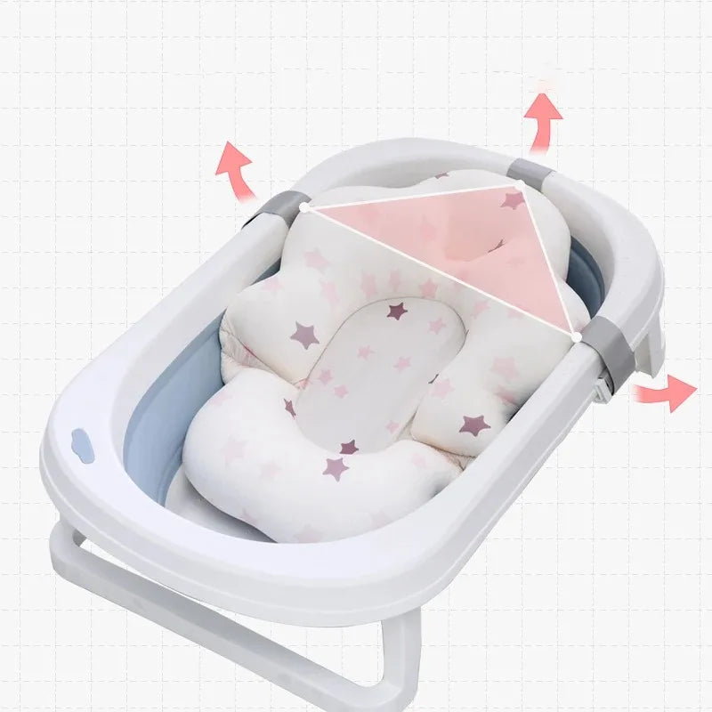 Baby Bath mat Newborn bath Tub Seat Stand Baby Bath Tub Nonslip Pad Safety Bath Support Soft Comfort Body Cushion Mat Pillow
