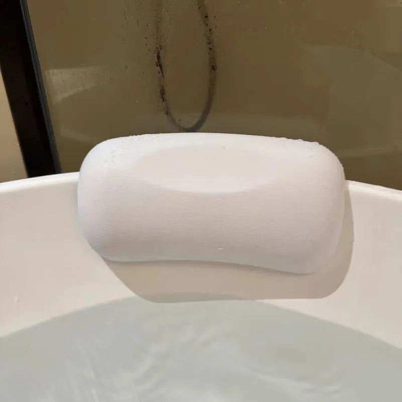 Waterproof Non-Slip Spa Bath Pillow for Hot Tub – Memory Foam Padded Head & Back Cushion with Suction Cups, Comfortable Bathtub