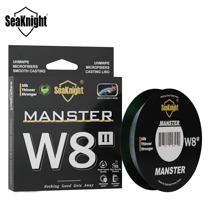 SeaKnight Brand W8 II Series Fishing Line 8 Strands 500m 300m anti-UV anti-saltwater Coating, Multifilament PE Line Braided Wire