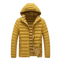 2026 New Men's Lightweight Padded Jacket Hooded Zip-up Parka Male Cotton Down Warm Demi-season Autumn Spring Warm Big Size Coat