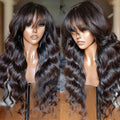 13A Wholesale Body Wave Human Hair Wig With Bangs Full Machine Made Glueless Wear And Go Wig Brazilian Virgin Hair Best Sale