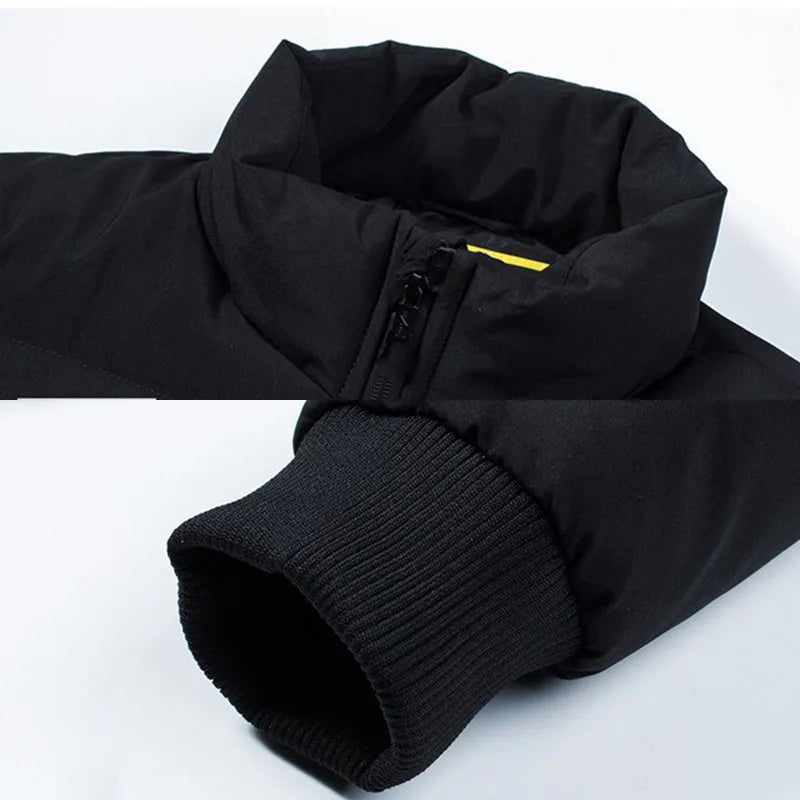 2025 Winter New Men's Down Cotton Jacket Daily Casual Windproof Warm Parkas Outwear Short Stand Collar Warm Cotton Clothing