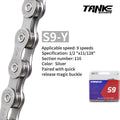 TANKE Bike Chain S8 S9 S10 S11 S12 MTB Road Bicycle Chains,Variable Speed Chain 116/126L High Quality Current Cycling Accessorie