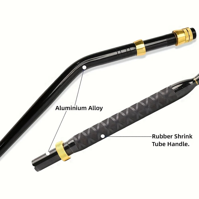 sea Trolling Rod 2-Section Saltwater Offshore Heavy Bent Butt Roller Fishing Rod Conventional Boat Fishing Pole 6'6