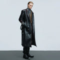 LUZHEN Fashion Luxury Elegant Niche Outline Color Contrast Design Knee-length Windbreaker Coat Men's 2025 Trench Clothes JY4965
