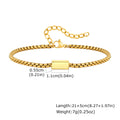 Gold Color Men's Chain Bracelet, Hip Hop Stainless Steel Chunky Wristband, Rock Punk Jewelry Gift for Dad - Visuel 27 | SAMAG