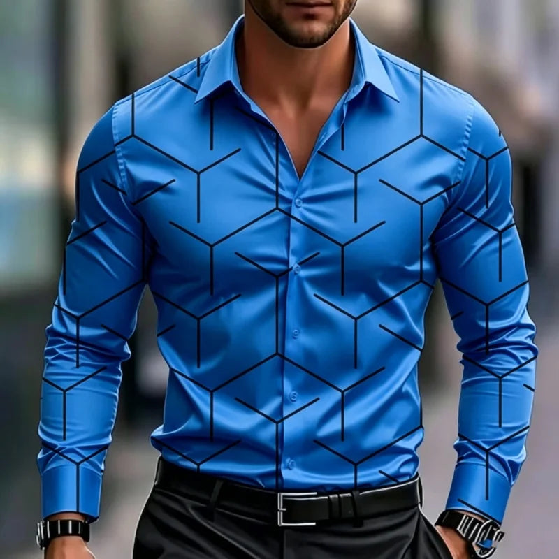 European American Trendy Men Geometric Branch Line | SAMAG