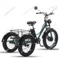 750w 3 Wheels Mountain Electric Bike With Two Seat For Elderly 48V Removable Battery Electric Tricycle Adults Off Road For Man