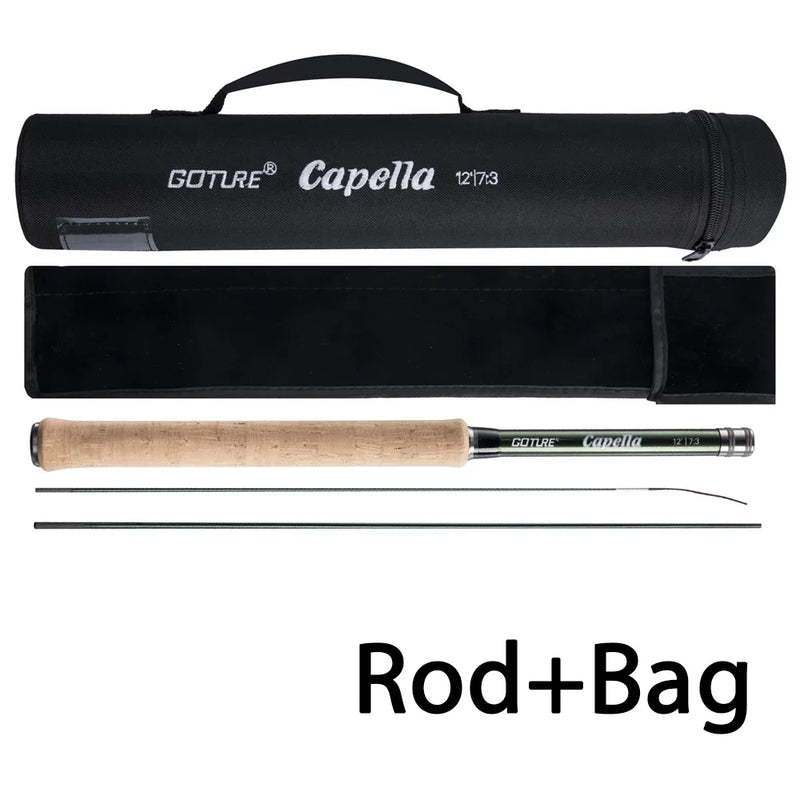 Goture Fly Fishing Rod Combo Tenkara 12FT Classical Portable Ultralight IM8 Carbon Fiber Trout Rod Pod Line Lure Fly Fishing Set