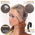 250% Density 4/27 Ombre Highlight Deep Wave Curly Bob Wigs Human Hair Pre Plucked 13x4 HD Honey Blonde Highlight Lace Front Wig