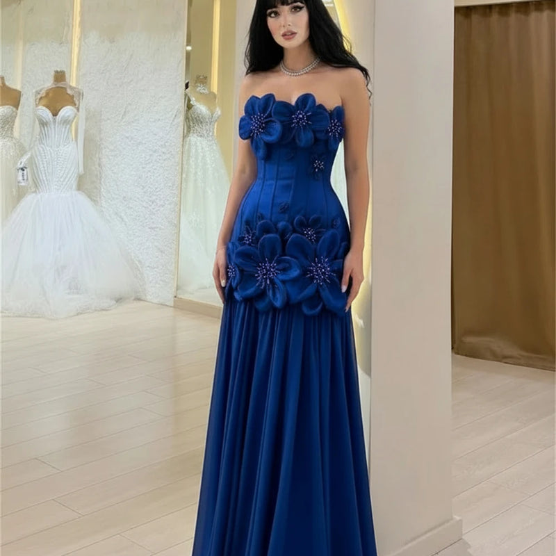 FATAPAESE 3D Flowers Corset Short Evening Dresses Luxury | SAMAG