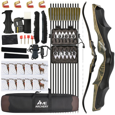 62" Recurve Bow Arrow Set Detachable Takedown | SAMAG