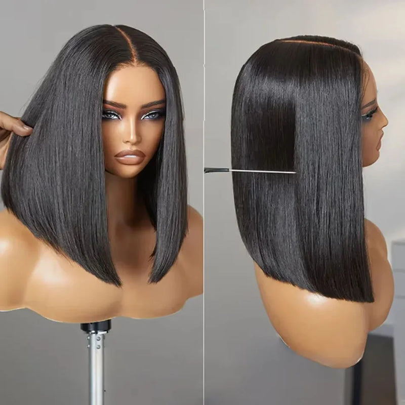 13X6 Hot Sale Glueless Wigs 13x4 Short Bob Bone Straight Best 100% Human Hair Wig for Women Ready To Wear Go Lace Frontal Wigs