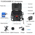 GAMWATER Sewer Pipe Inspection Camera with 512HZ Locator Self-Leveling Video+Audio Record Meter Counter 9"1080P Endoscope Camera