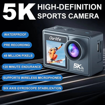 Ourlife MTR40 5K Action Camera 2" IPS Touch Screen 5X | SAMAG