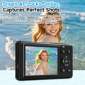 5K Digital Camera 8000W Pixel Retro CCD Dual Screen Photographic Cameras 80MP Vlog Cam with Auto Focus Smile Detection 18x Zoom
