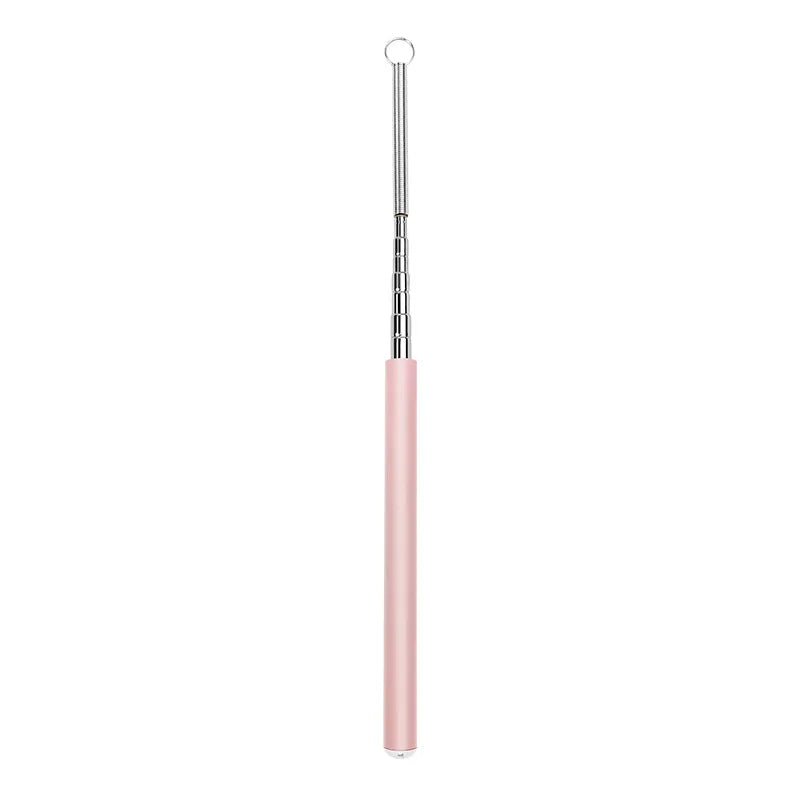 Telescopic Cat Wand Toys with Replaceable Heads - Set of 3 Pastel Color Interactive Teaser Wands for Play