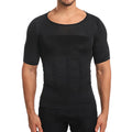 Men Body Shapers Fitness Elastic Abdomen Tight Fitting Short Sleeve Shirt Tank Tops Shape Underwear Slimming Boobs Shaping