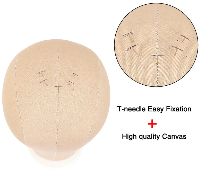 Alileader Canvas Block Poly Head Wig Making Head Weft/Wig Display Styling Mannequin Head Manikin Head Dryer20.5" 21"22.5"23inch