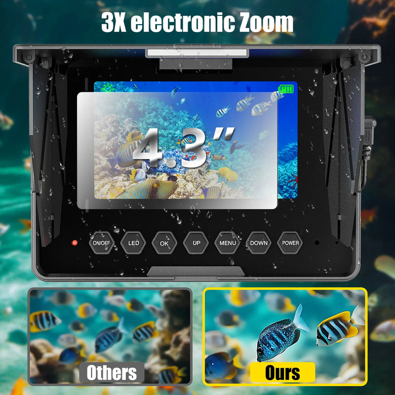 Fish Finder LCD 4.3 Inch Display Underwater Fishing | SAMAG