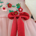 Summer Children Clothes Vintage Chinese Style Embroidered Baby Party Mesh Dresses For Toddler Girl 0 To 3 Years Kids Costume