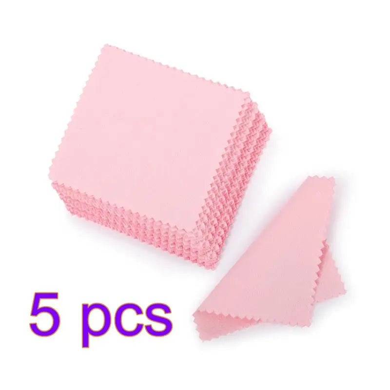 10pcs/50pcs Sterling Silver Polishing Cloth Set Jewelry Cleaning Cloths Soft Wipe Wiping Cloth Keep Jewelry Shining Tools