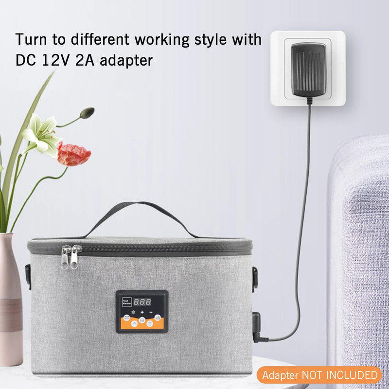 Portable Oven Car Food Warmer Personal Mini Oven with Digital Display 8L Electric Heating Lunch Box for Trip Camping Picnic