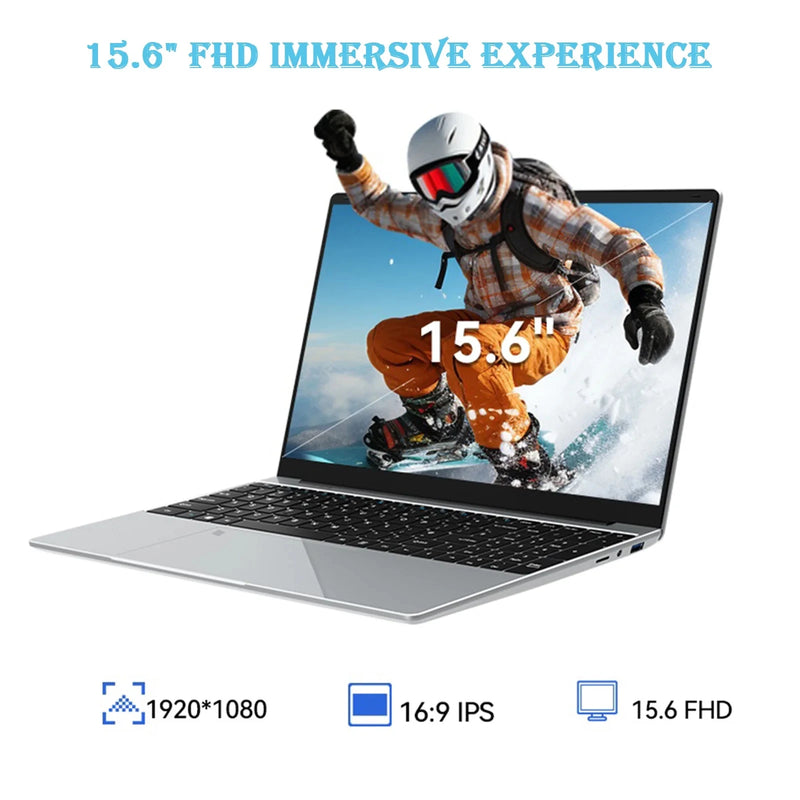 Intel Pentium Gold 6500Y 15.6 Inch Laptop 2C4T 32GB RAM 2TB SSD 5000mAh Backlit Fingerprint Gamer Office Max