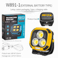 Powerful LED Flashlight Power Bank USB Rechargeable Torch Light Strong Magnetic Adsorptio High Power Flashlight Lantern