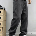 Men's Loose Fit Jeans - Streetwear Cargo Pants with Functional Pockets, Non - Stretch Denim for Everyday & Formal | SAMAG