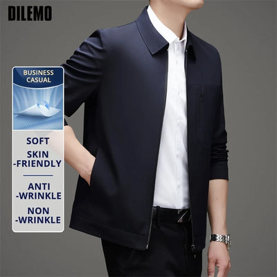 High End Anti Wrinkle Mature Men Business Casual Blazer | SAMAG