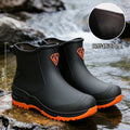 Wear resistant thick soled water boots, military green river tracing men's short boots, rain boots, waterproof men's water shoes