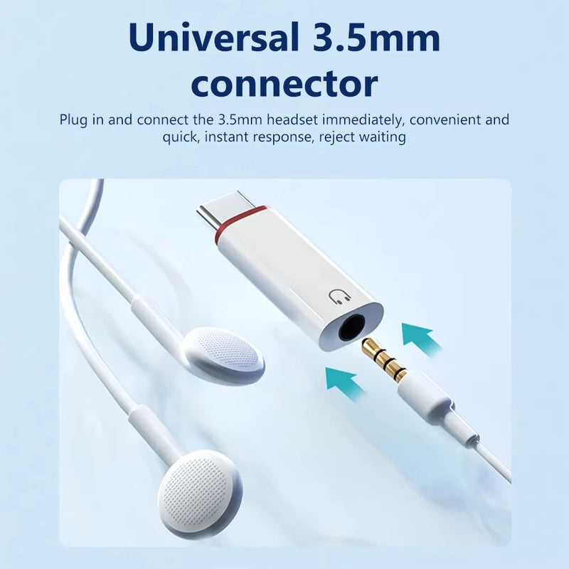 NNBILI Type C To 3.5mm Earphone Adapter 3.5 Jack USB C Audio Converter for iPhone 15 Samsung USB C to 3.5mm Headphone Connector