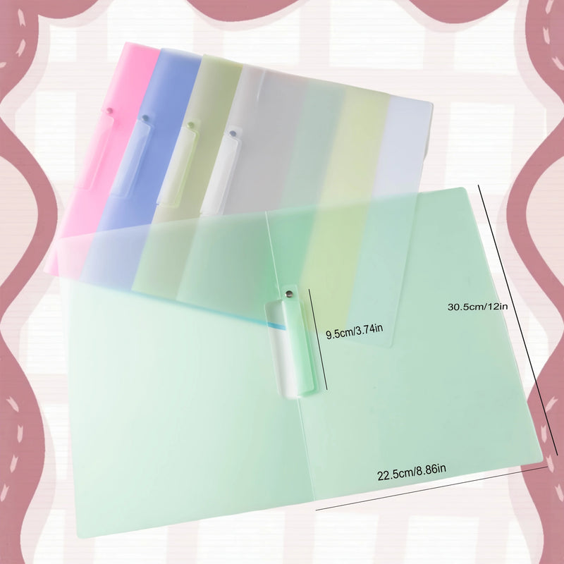 A4 Document Holders,Creative And Minimalist Transparent Book Clips, Exam Paper Folders, Plastic Office And Resume Report Folders