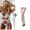 Erotic Lingerie Ladies Sexy Lingerie Exotic Clothing Sexy Hot Bra Panties Underwear Set Intimate Hollow Red Garter Underwear Set