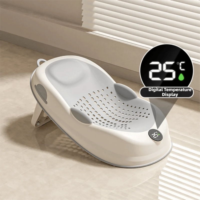 Temperature Sensing Bath Seat Mat Support Structure Mesh Material Baby Bath Net Comfortable Easy to Use Bath Rack Infant Care