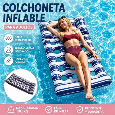 Inflatable Floating Bed Portable Lounger Air Mattress | SAMAG
