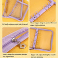 A5 Binder Cute Transparent Binder Notebook Filing Cabinet A5 Ring Pockets Leaf Filing Cabinet A5 Macaron Binder HYJ02