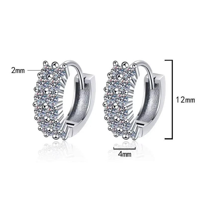 KNOBSPIN GRA Certified Moissanite Hoop Earrings for Women s925 Sterling Silver Wedding Huggie Earrings Party Jewelry Wholesale