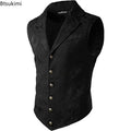 2026 Men's Fashion Jacket  Suit Vest Steampunk Gothic Waistcoat Men's Casual Vest Stage Performance Costume Evening Party Vests