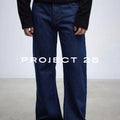 PROJECT 25 Men's Vintage Raw Denim Wide Leg Jeans | SAMAG
