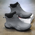 Men's waterproof new outdoor fashion casual rain boots thick anti slip high top wear-resistant comfortable work velvet chef shoe