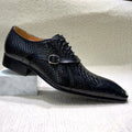 Mens Business Leather Dress Shoes Formal Oxford Lace-Up Comfortable Non-Slip Rubber Sole Office Casual Breathable EU/US Sizes UK