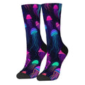 Fluorescent Jellyfish Print Men's Socks Comfortable | SAMAG